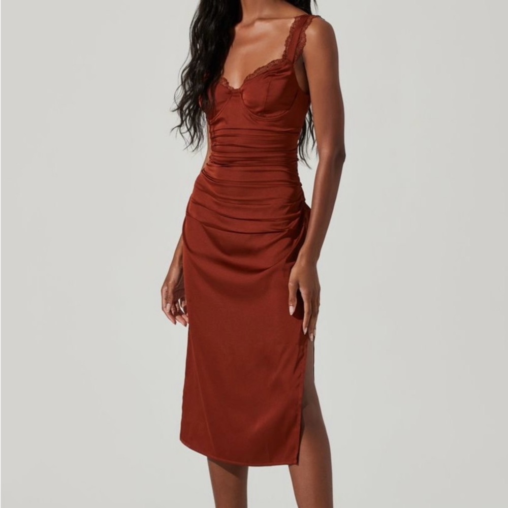 Gorgeous lace trim dress